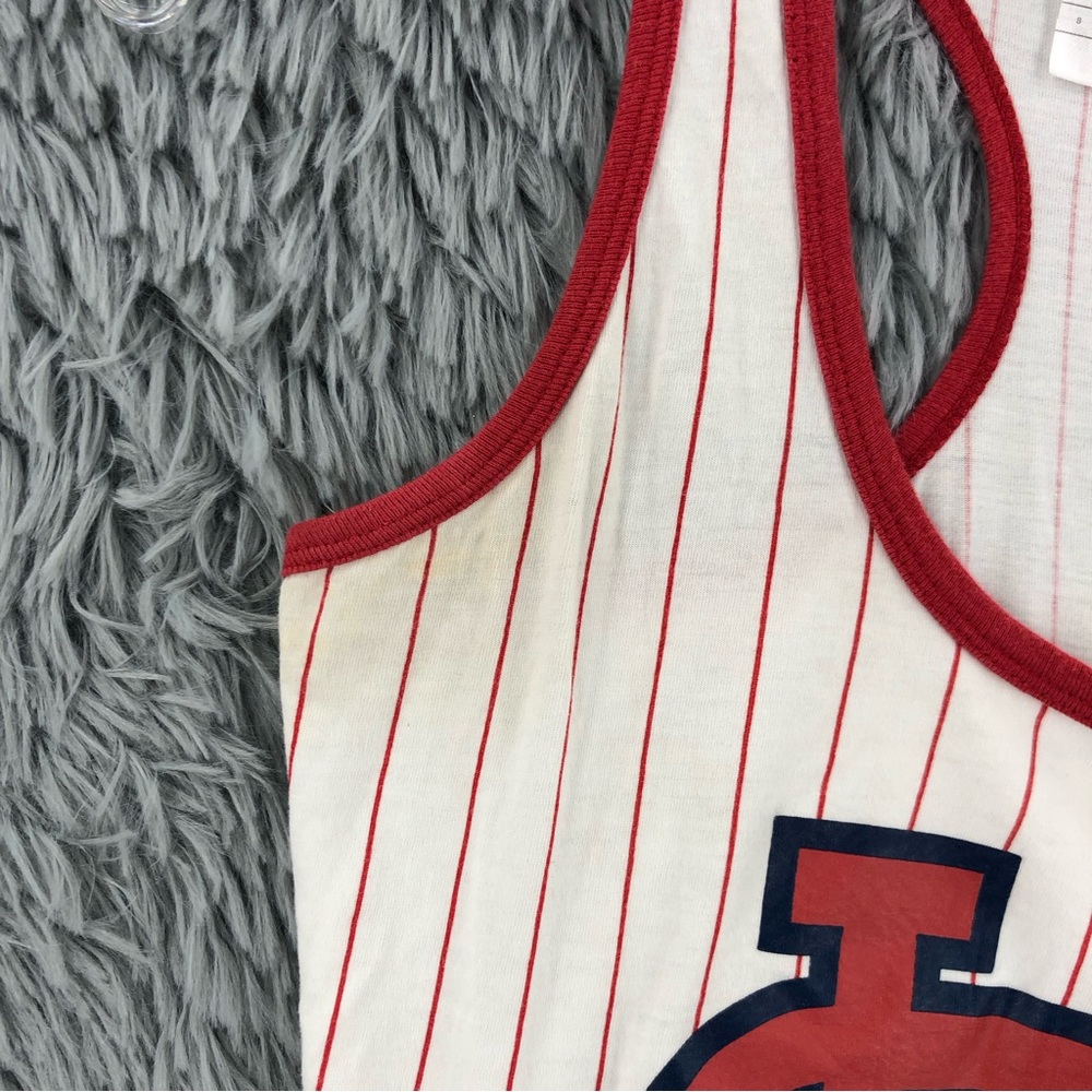 Campus Lifestyle Tank Top Womens Size Small St Louis Cardinals Striped Baseball - Picture 3 of 10